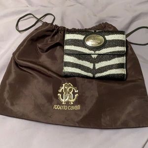 Roberto Cavalli Zebra print wallet